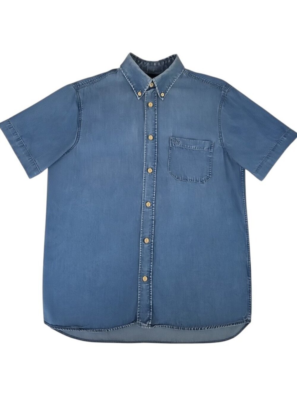SAINT JAMES Chambray Shirt “Frédéric” Style 100% TENCEL short sleeve m